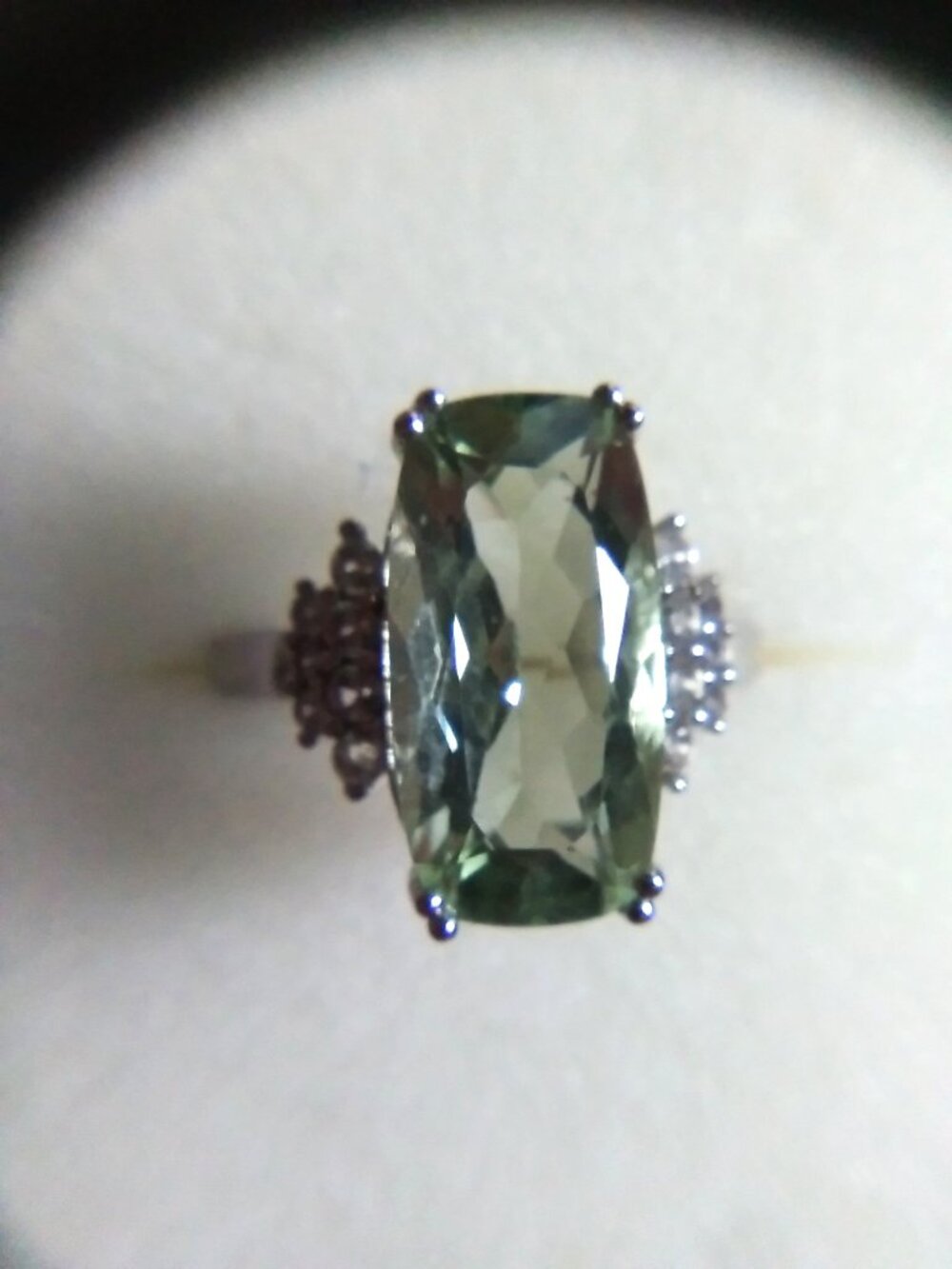 Prasiolite Silver Ring - Picture 3 of 6
